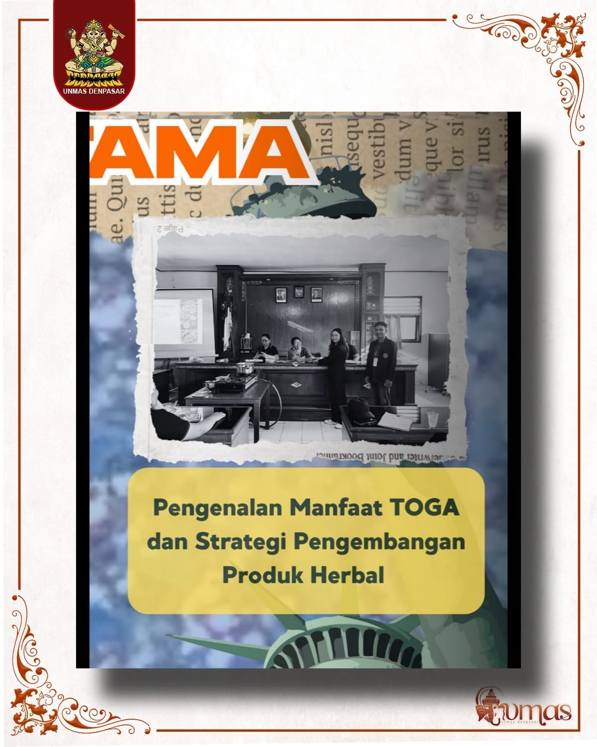 Edukasi TOGA dan Strategi Pengembangan Produk Herbal oleh Tim KKN Desa Tusan