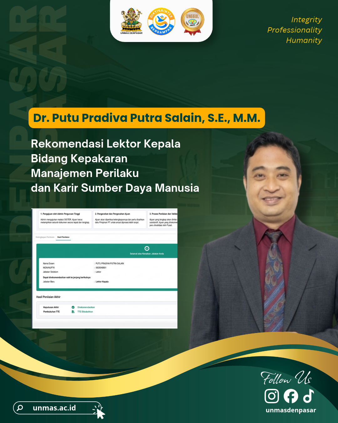 enam-akademisi-unmas-denpasar-raih-rekomendasi-sebagai-lektor-kepala