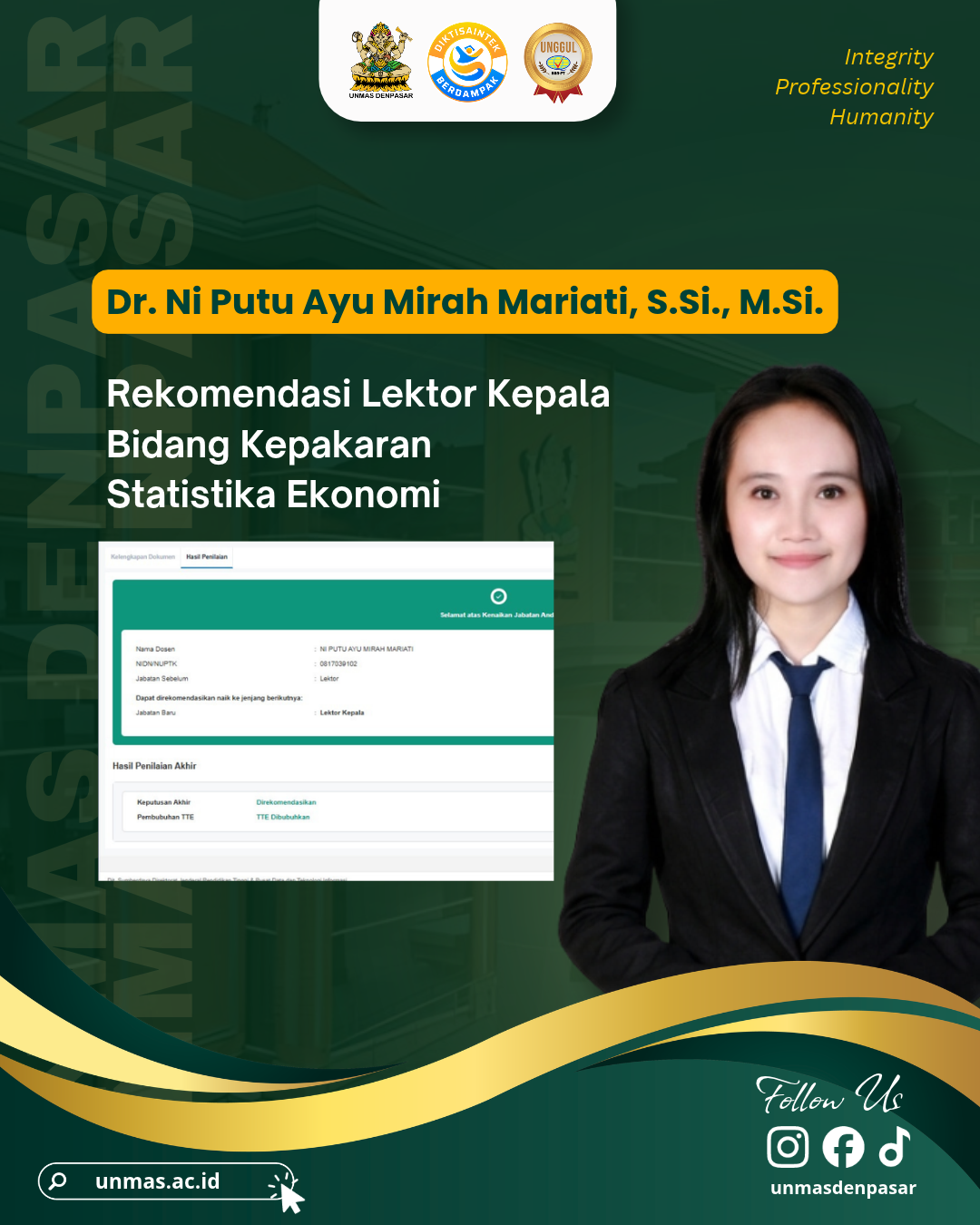 enam-akademisi-unmas-denpasar-raih-rekomendasi-sebagai-lektor-kepala