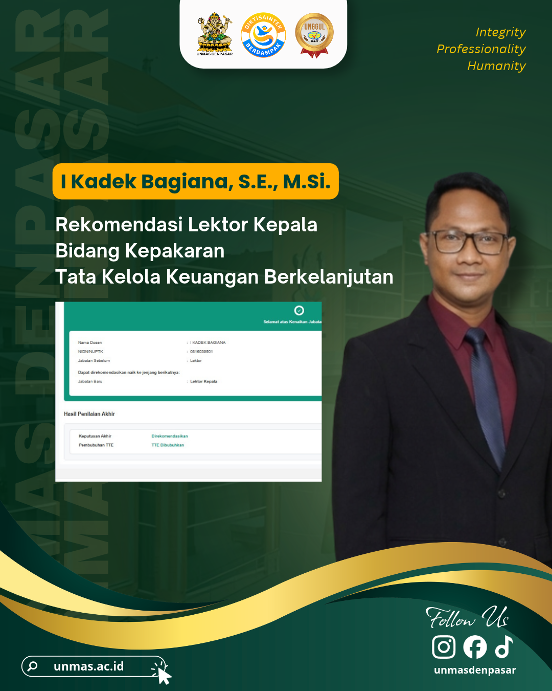 enam-akademisi-unmas-denpasar-raih-rekomendasi-sebagai-lektor-kepala