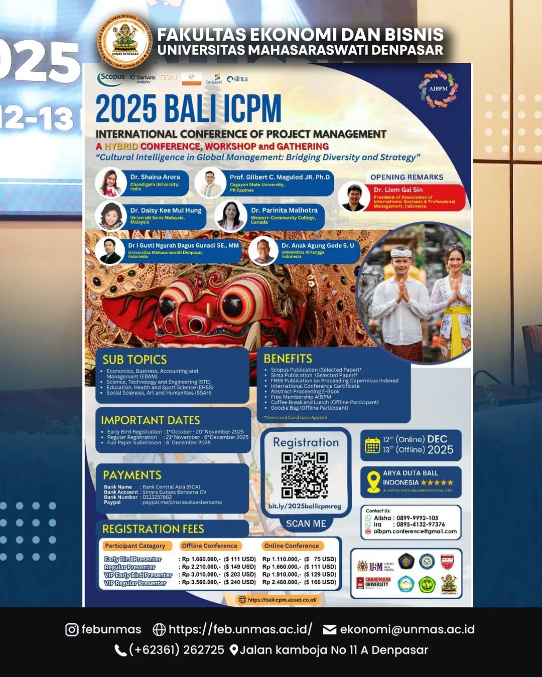 feb-unmas-denpasar-perkuat-jejaring-global-melalui-bali-icpm-2025