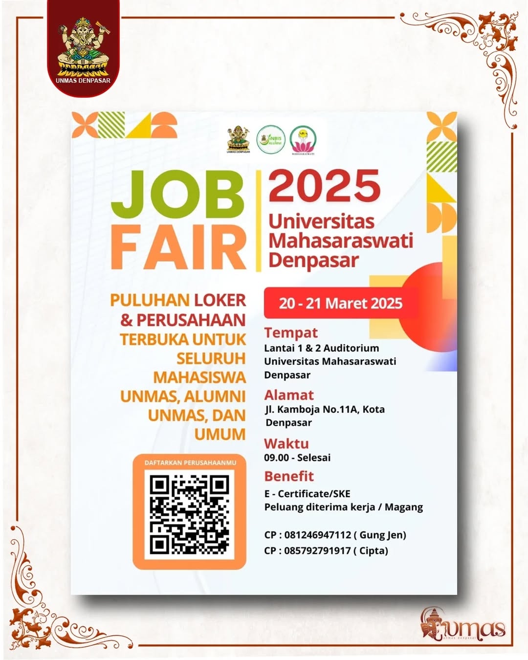 job-fair-universitas-mahasaraswati-denpasar-2025-kini-hadir