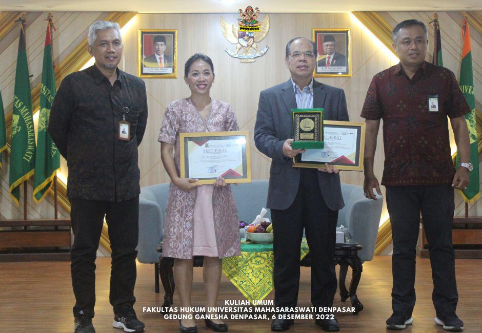 Kuliah Umum Fakultas Hukum Universitas Mahasaraswati Denpasar