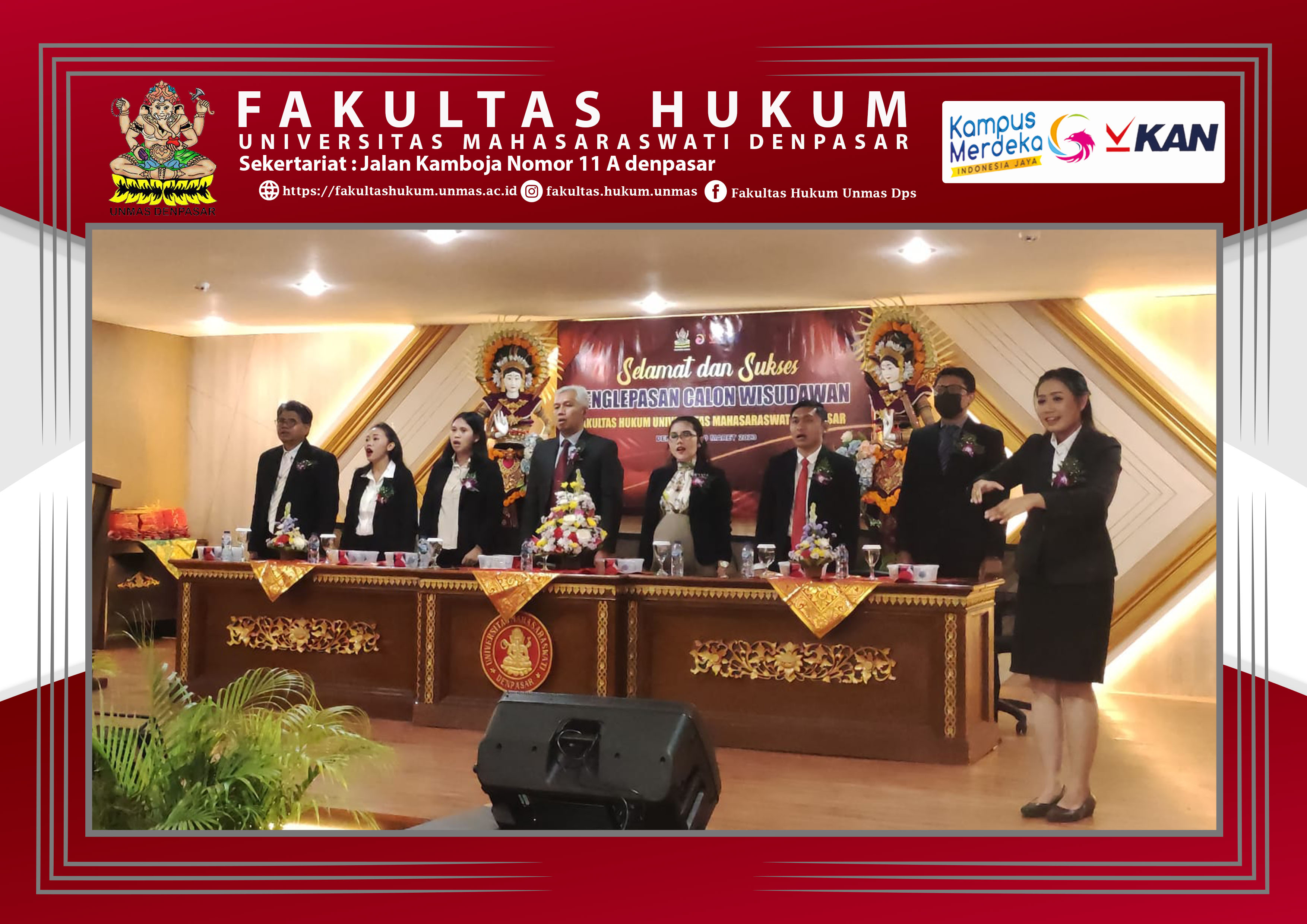 Pelepasan Calon Wisudawan Fakultas Hukum UNMAS Denpasar ke 61