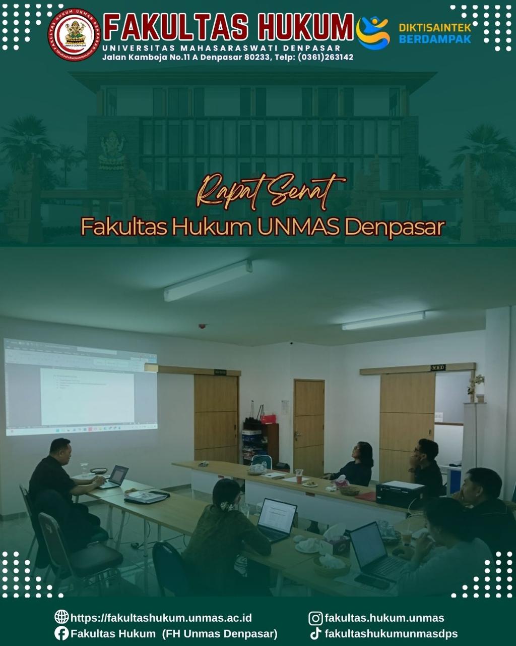Rapat Senat Fakultas Hukum UNMAS Denpasar