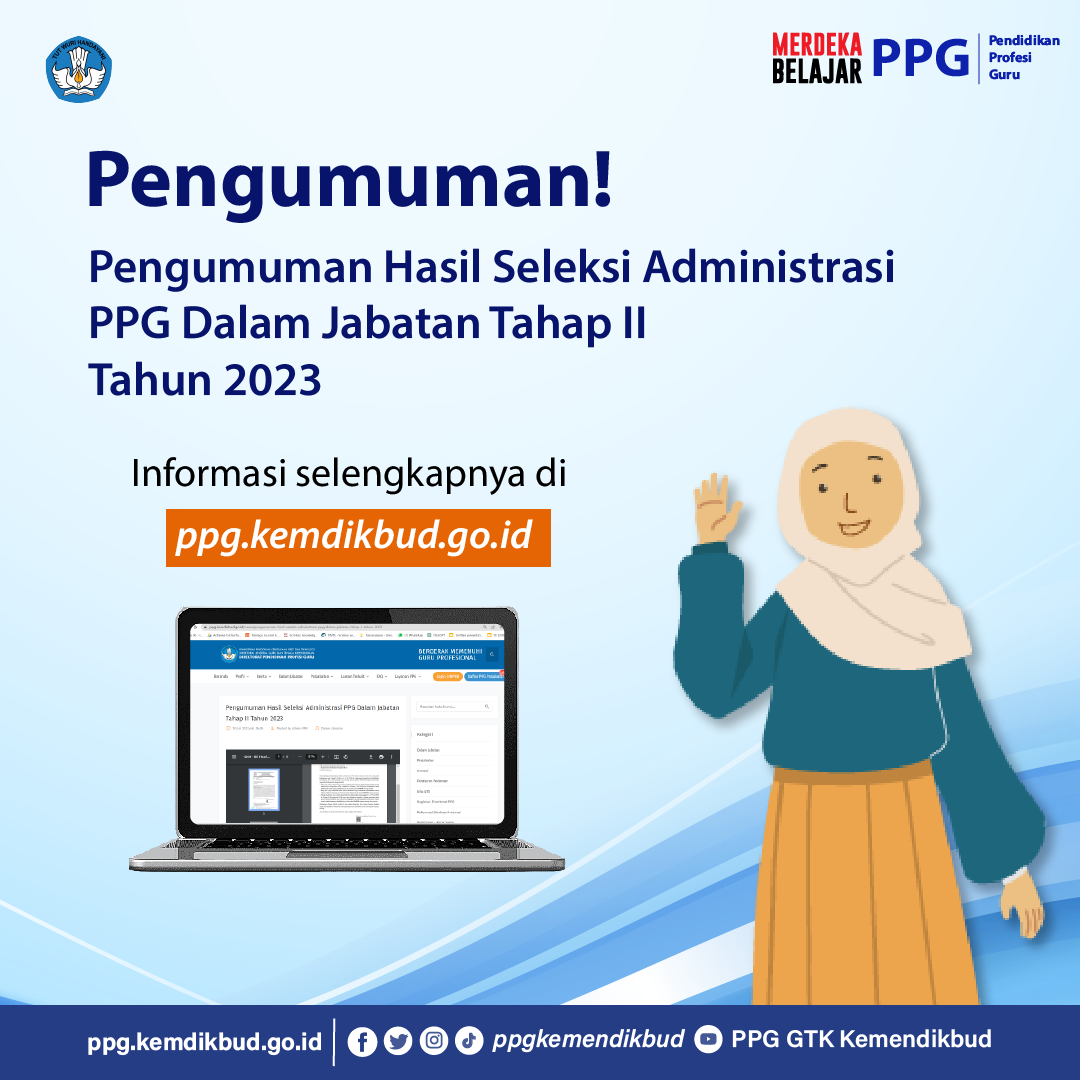 SE Hasil Seleksi Administrasi PPG Dalam Jabatan Tahap II Tahun 2023