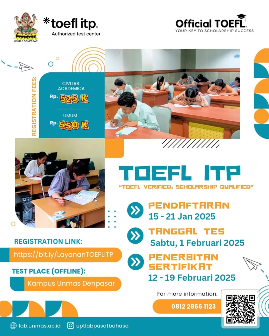 TOEFL ITP UNMAS DENPASAR PERIODE FEBRUARI