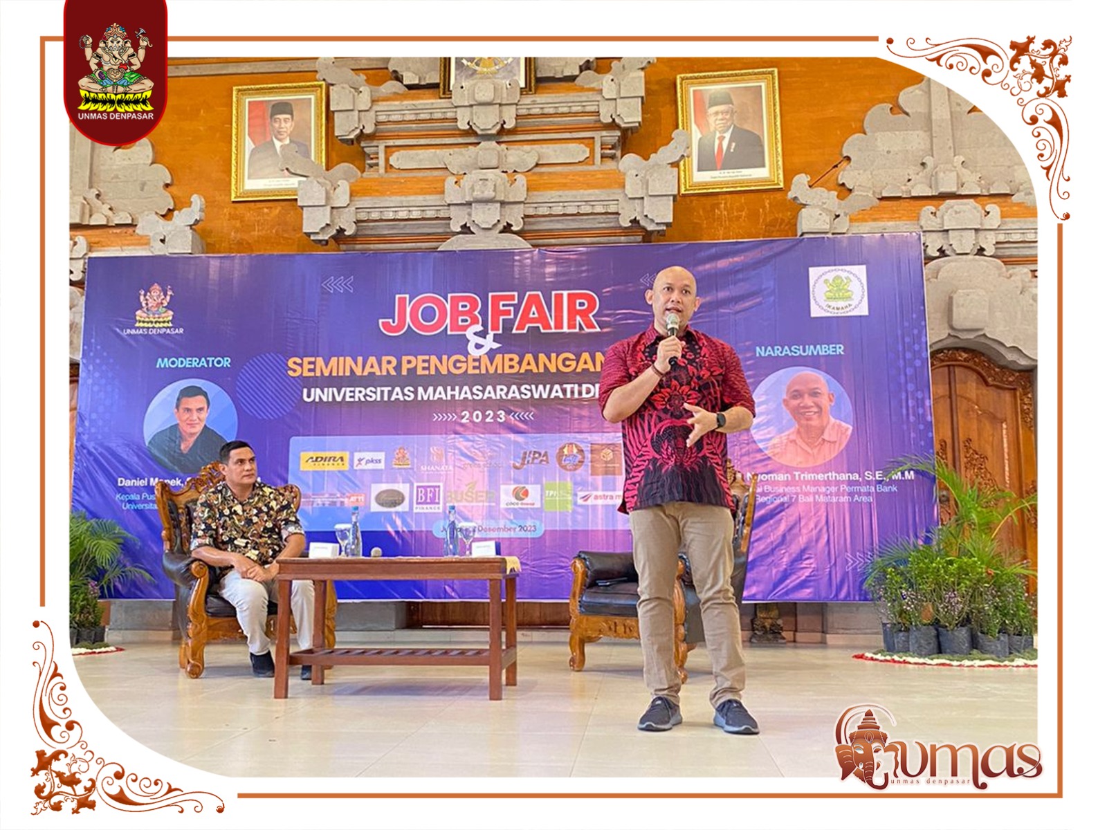 Universitas Mahasaraswati Denpasar Menutup Tahun 2023 dengan  Job Fair dan Seminar Pengembangan Karir