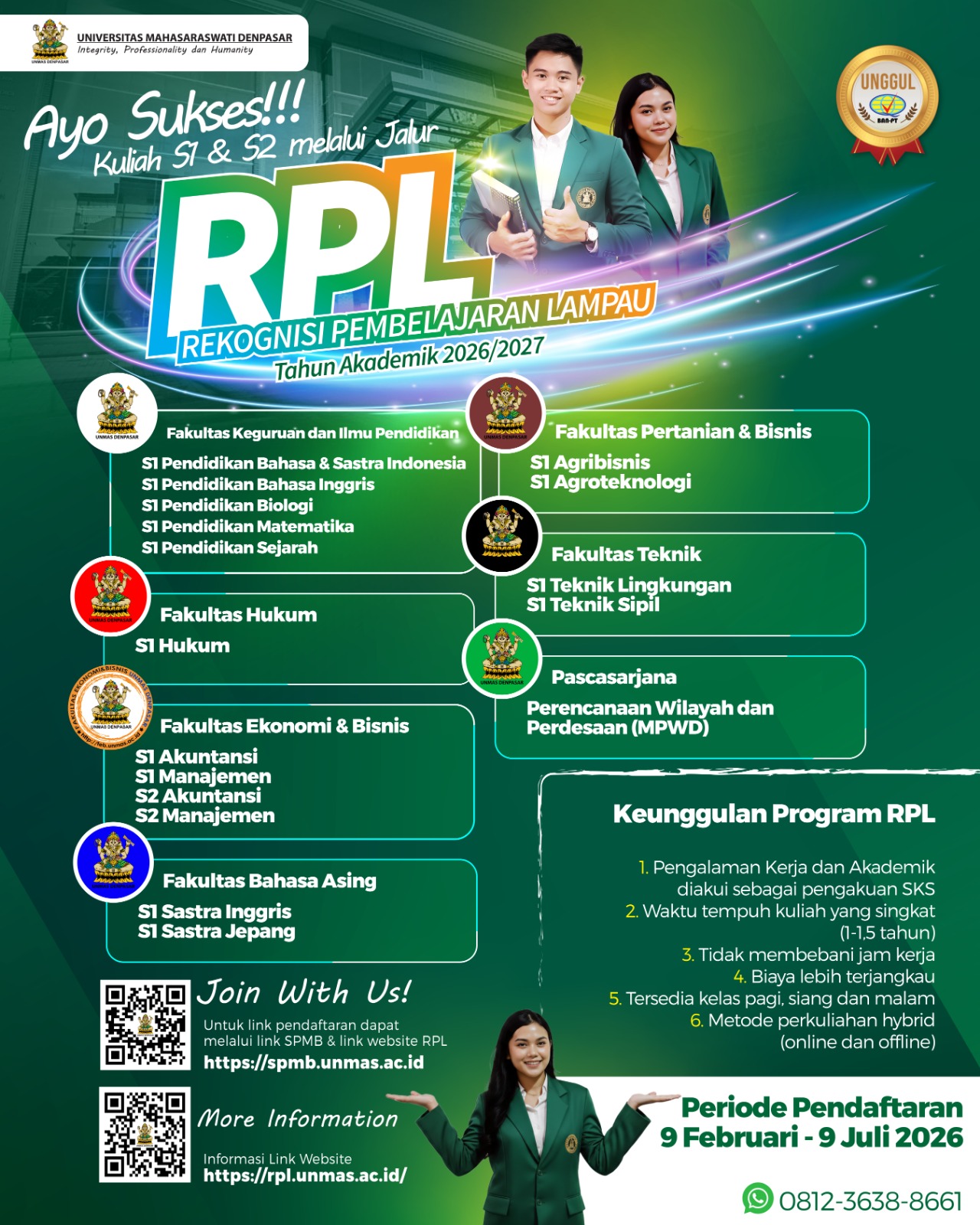 unmas-denpasar-buka-pendaftaran-rpl-20262027-wujudkan-kuliah-s1-s2-lebih-cepat-dan-fleksibel